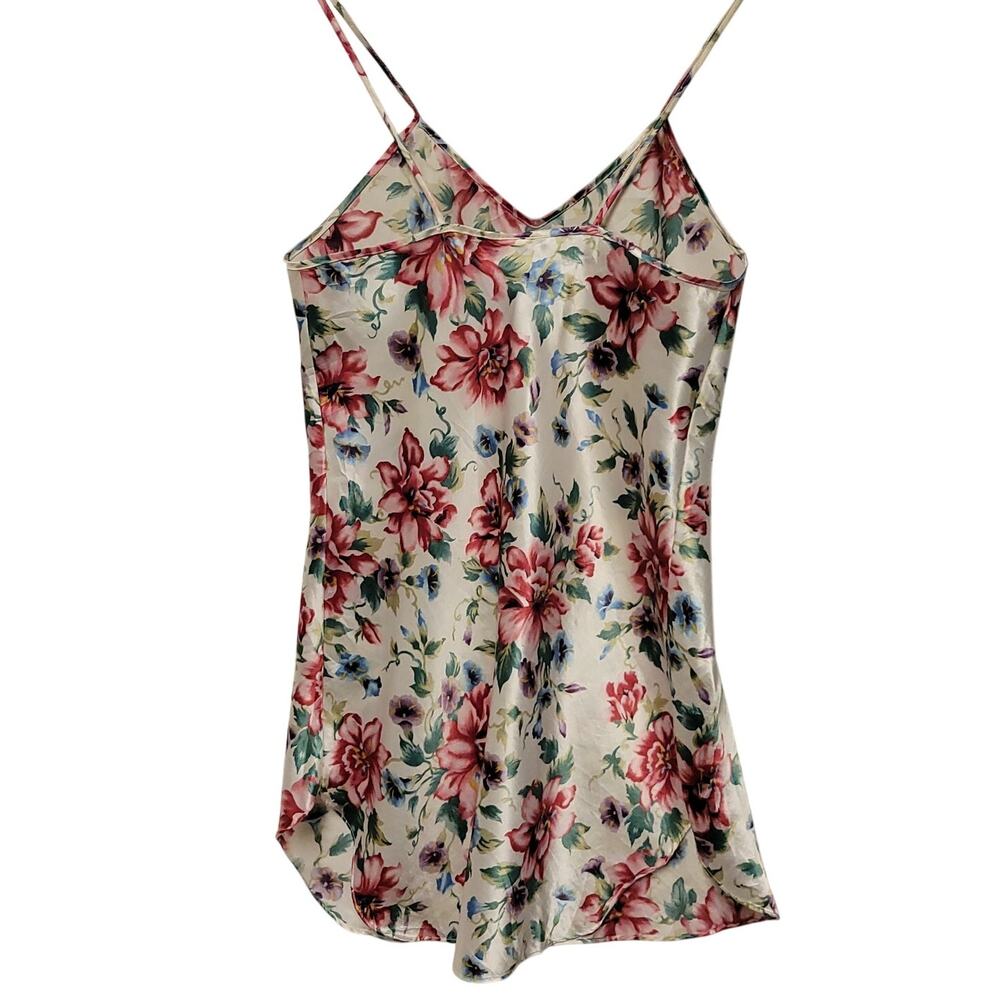Vintage Private Luxuries Floral Slip Dress Satin Romantic Lingerie Summer Sz S - Picture 2 of 7